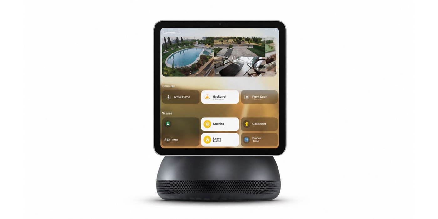 Nové Apple produkty pre domácnosť – Home Hub na bielom pozadí