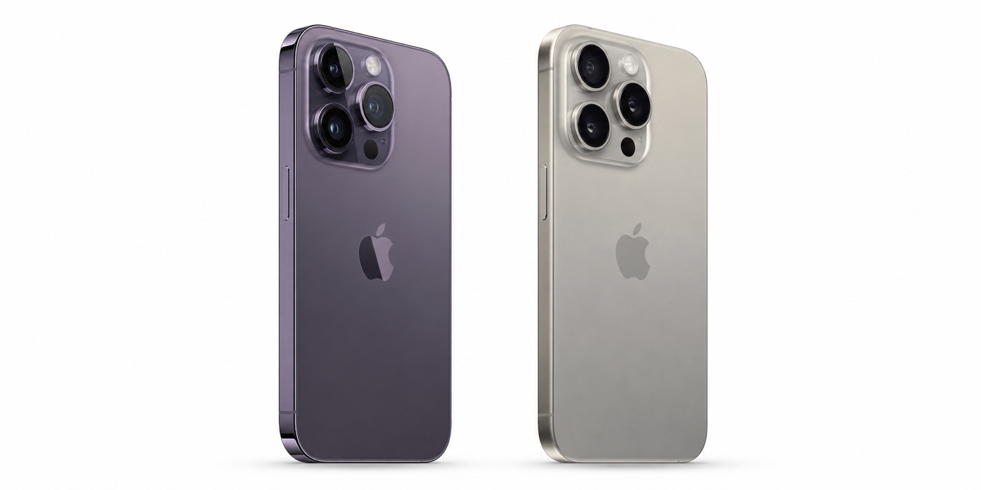 iPhone 14 Pro vs iPhone 15 Pro: Ktorý je lepšia kúpa na bielom pozadí