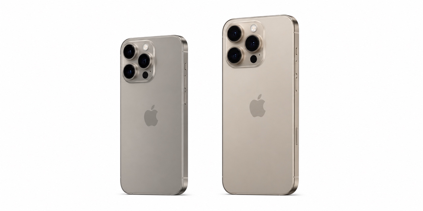 iPhone 15 Pro Max vs iPhone 16 Pro Max: Ktorý vybrať na bielom pozadí