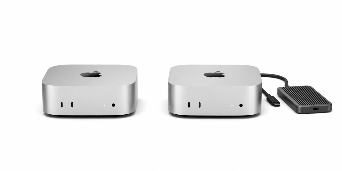 Mac mini M4 vs M4 Pro: Ktorú konfiguráciu vybrať na bielom pozadí