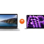 MacBook Air M1 vs MacBook Air M3 na bielom pozadí