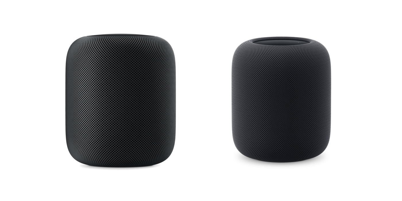 HomePod 1 vs HomePod 2 na bielom pozadí
