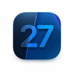 iOS 27 beta 5 – modrá ikona systému s číslom 27