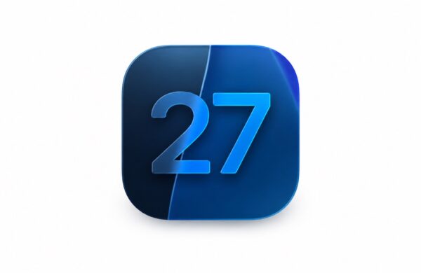 iOS 27 beta 5 – modrá ikona systému s číslom 27