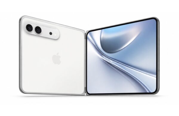 Predaj skladacích smartfónov a hyperrealistický strieborný iPhone Fold