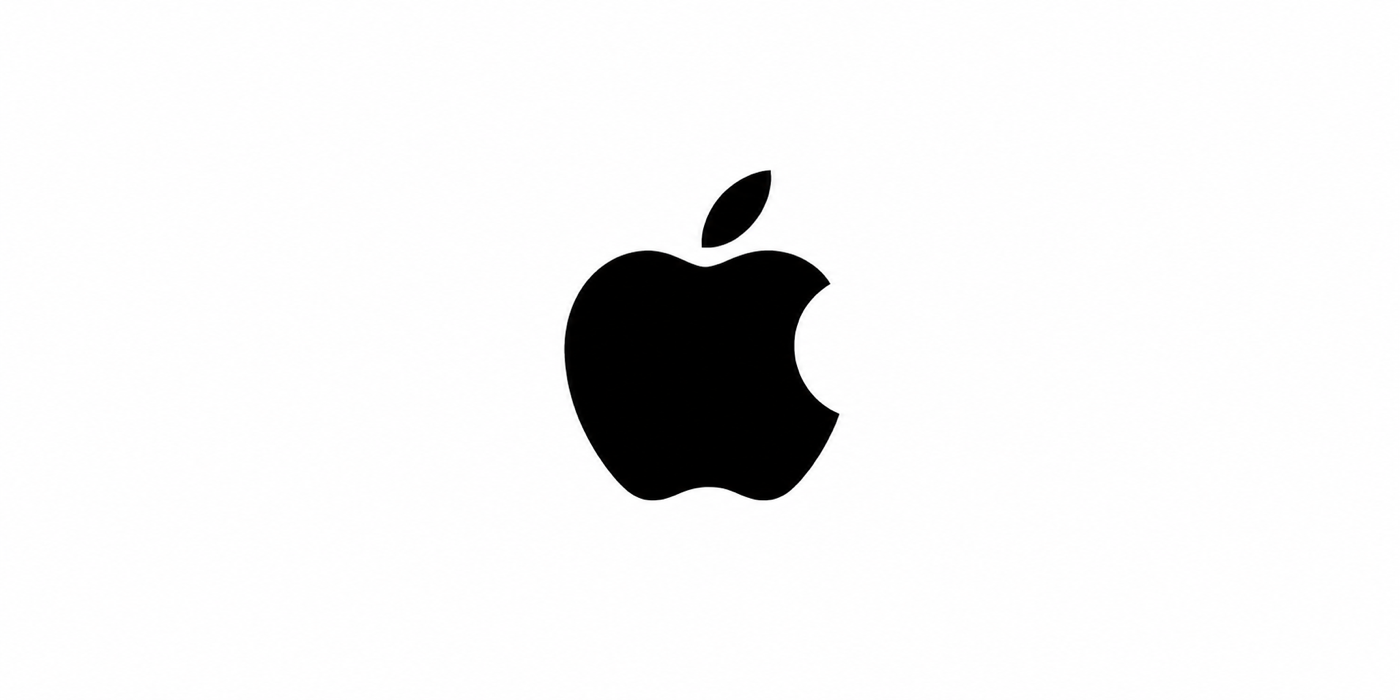 Čierne logo Apple na bielom pozadí k článku o odmene Johna Ternusa