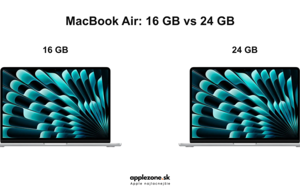 MacBook Air 16 GB vs 24 GB – rovnaký notebook s odlišnou kapacitou pamäte