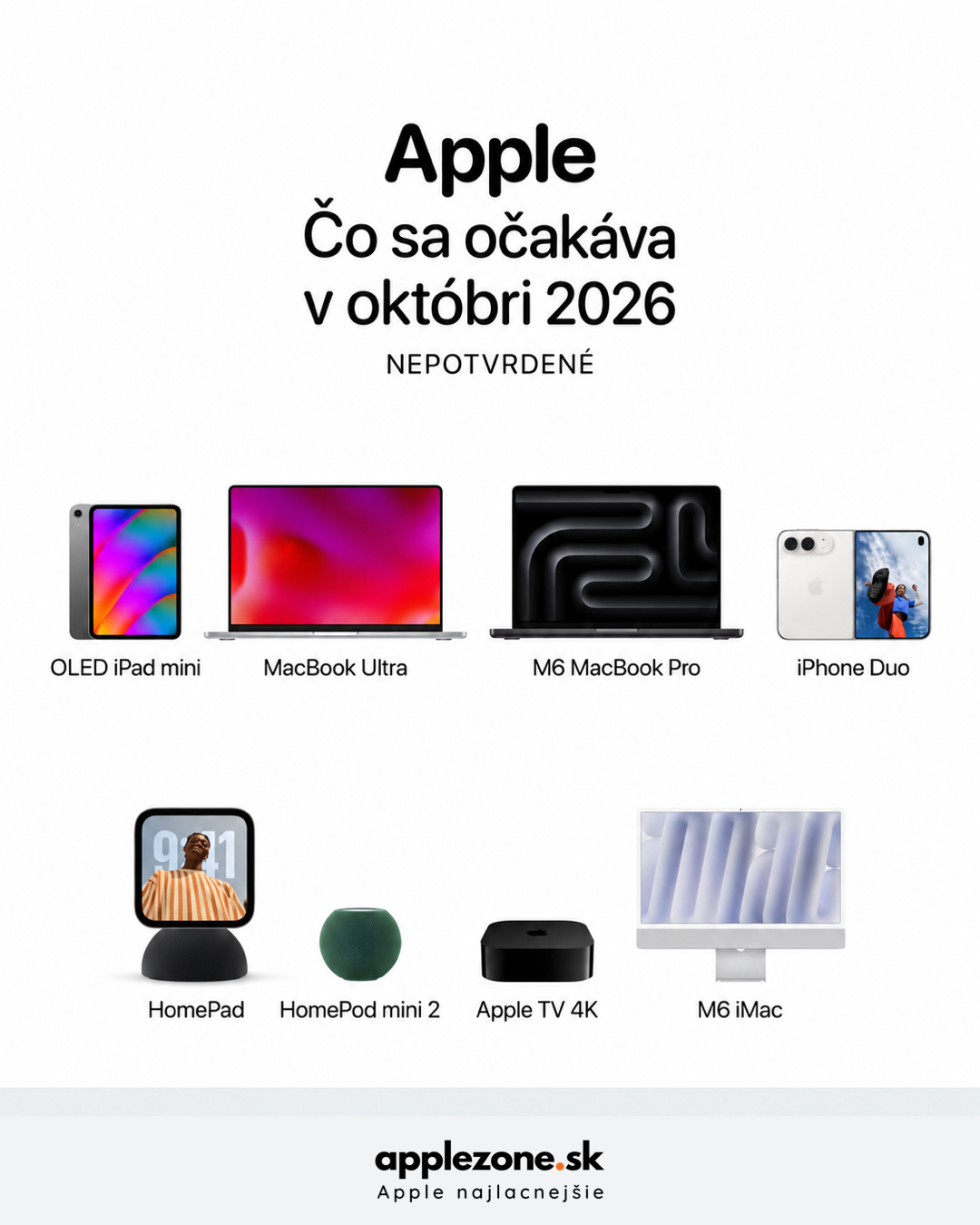Apple novinky v októbri – grafický prehľad applezone.sk