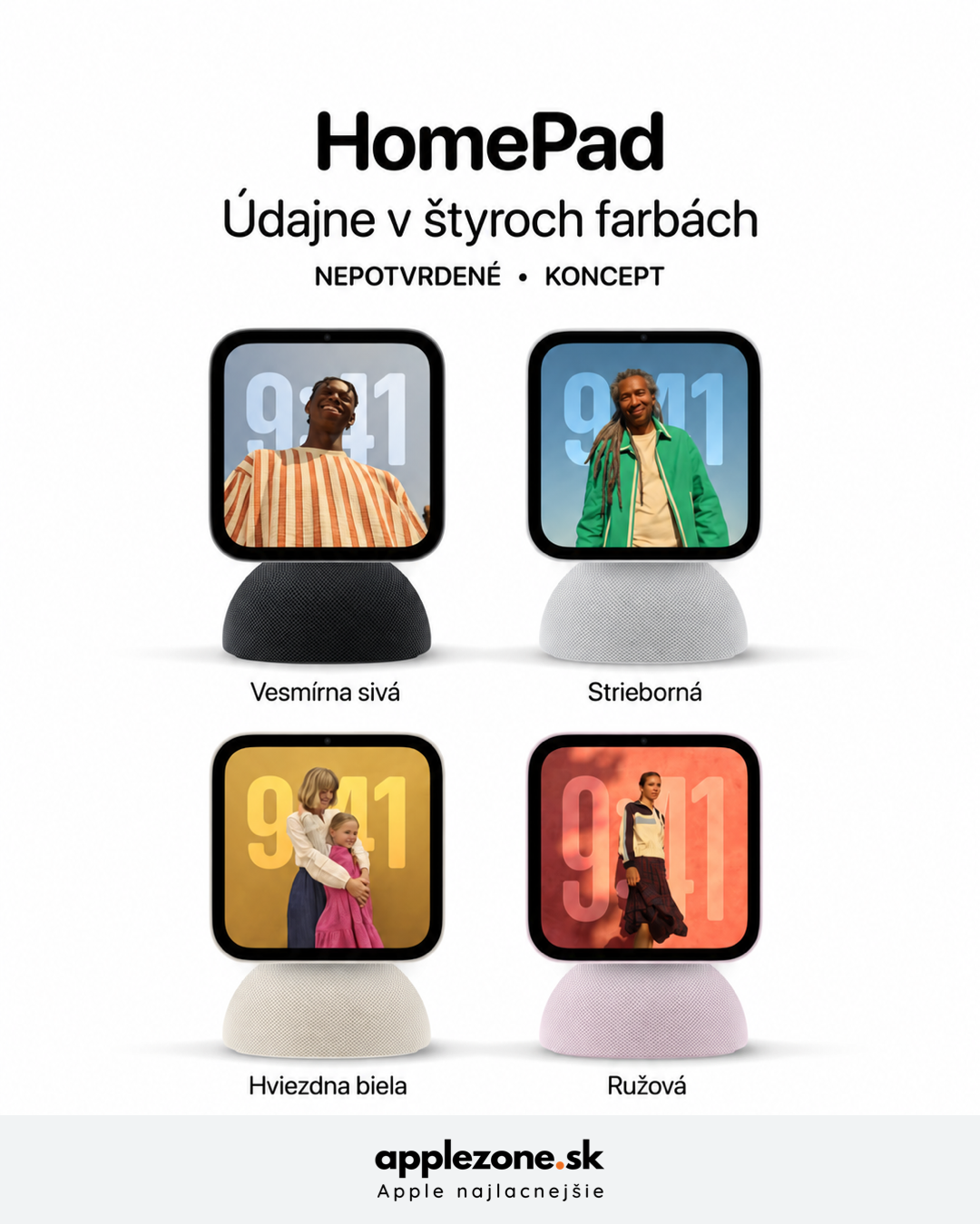 farby HomePadu – grafický prehľad applezone.sk