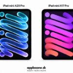 iPad mini A20 Pro vs A17 Pro na bielom pozadí