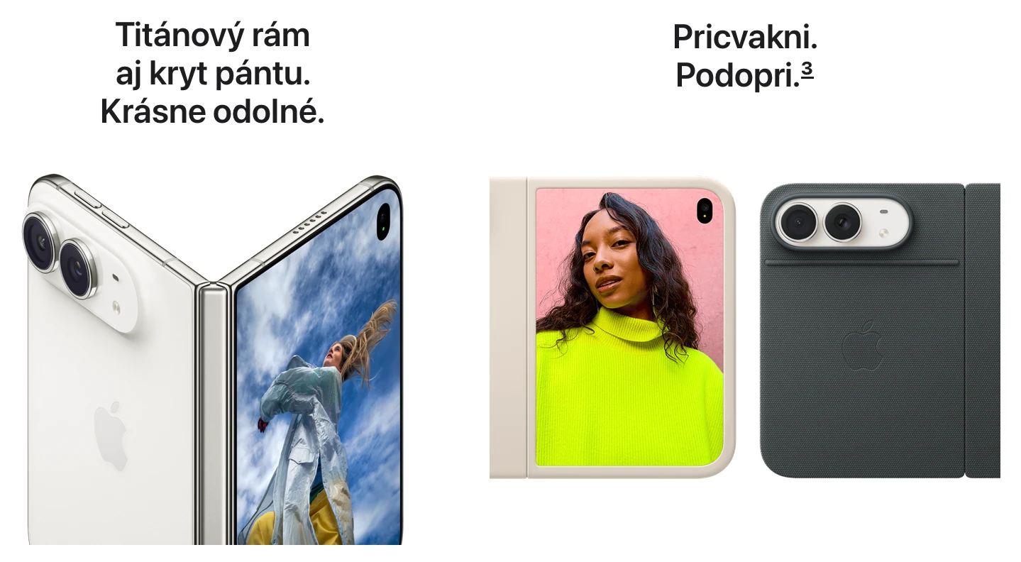 Titánový rám, kryt pántu a puzdro Folio s podperou